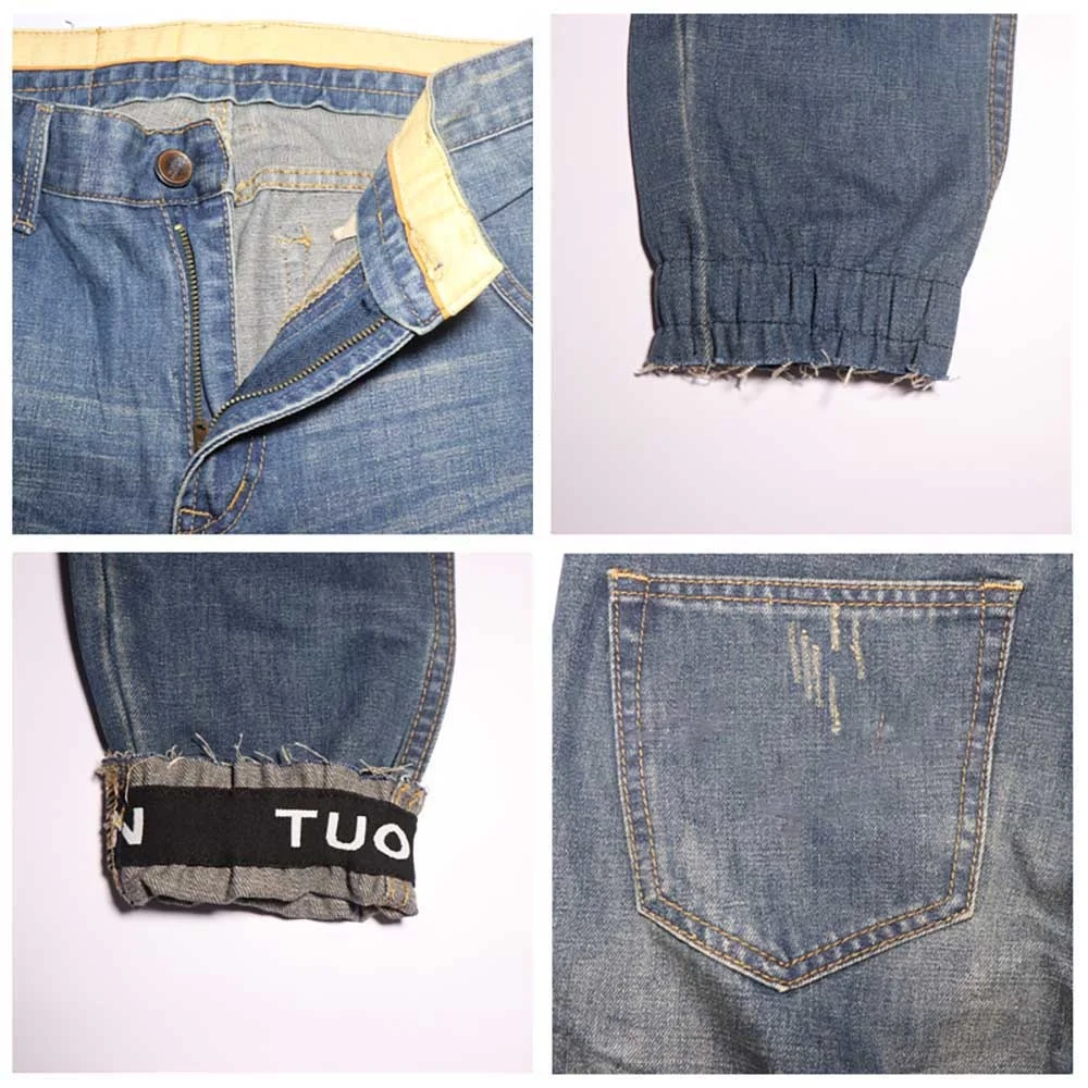 Новые модные рваные джинсы Мужские повседневные потертые джинсовые брюки