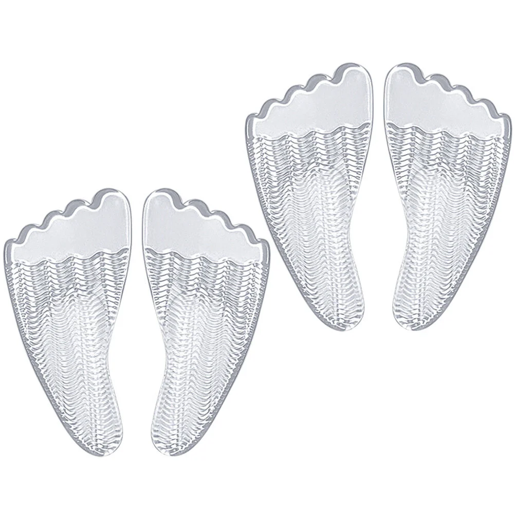 

2 Pairs Sandal Heels Floor Mat Foot Support Insole High Shoes Inserting Pad Gel Supply Cushion Reusable Pads Miss