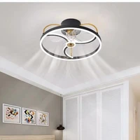 modern minimalist led ceiling fan lamp with remote control dining room bedroom lamp shaped ceiling light fixture indoor lighting