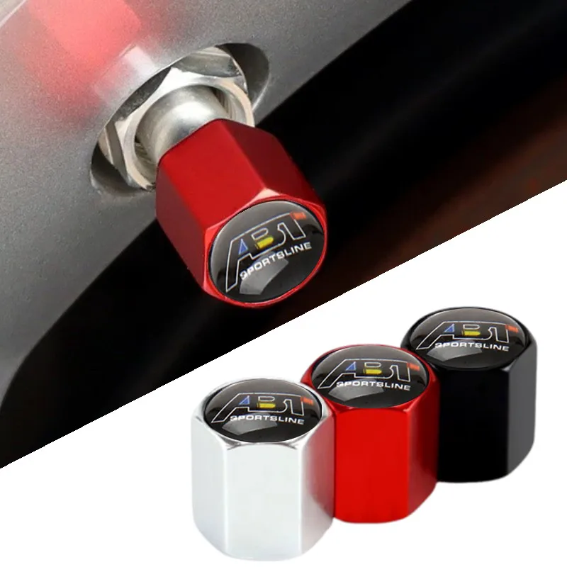 4 шт. колпачки клапанов автомобильных колес для ABT VW Audi TT A3 A4 A5 Q7 Allroad Quattro RS6 R8 Golf Passat