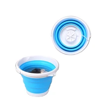 mini foldable washing machine ultrasonic cleaning small 2 in 1 portable washer usb dormitory washer for home travel