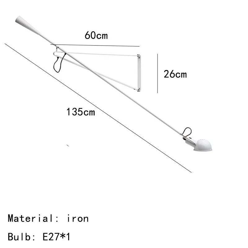 

Настенная лампа IWP черная белая вращающаяся E27