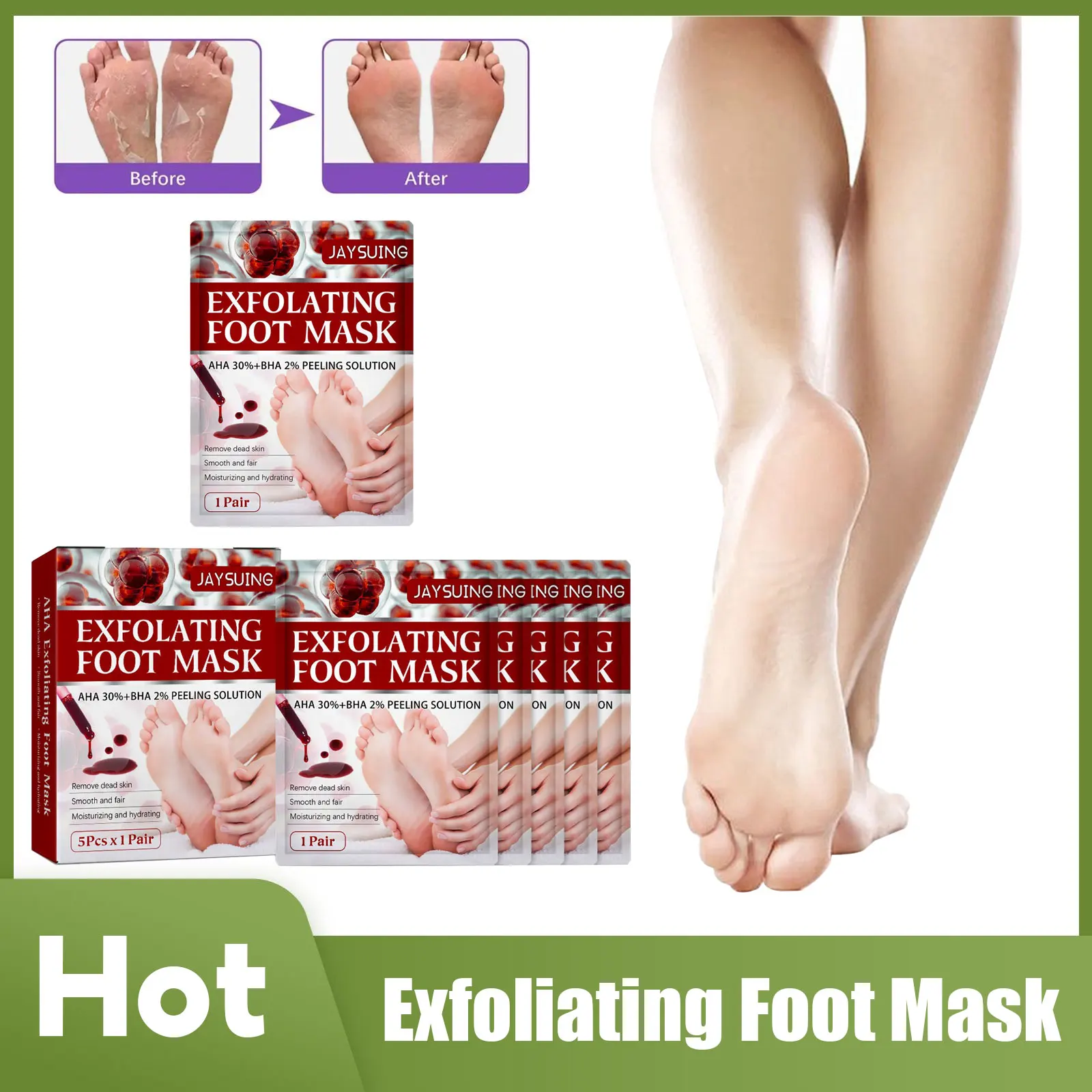 

Whitening Foot Mask Deep Moisturizing Remove Dead Skin Soften Callus Removal Hydrating Repairing Roughness Exfoliating Foot Mask