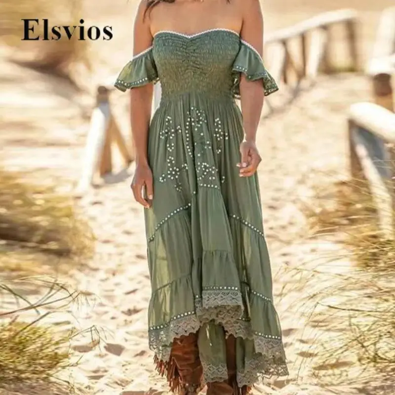 

Женское длинное платье без бретелек, с открытыми плечами