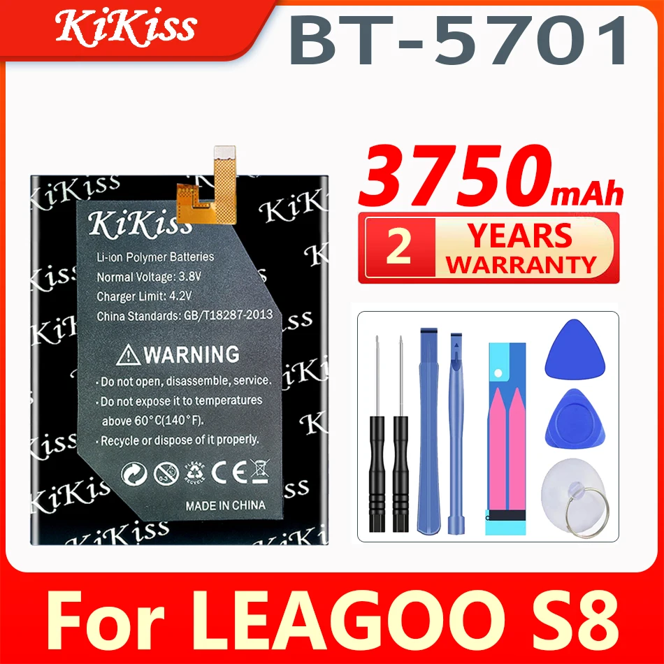 

KiKiss 3750mAh Replacement Battery BT-5701 for LEAGOO S8 S 8 Mobile Phone Batteries