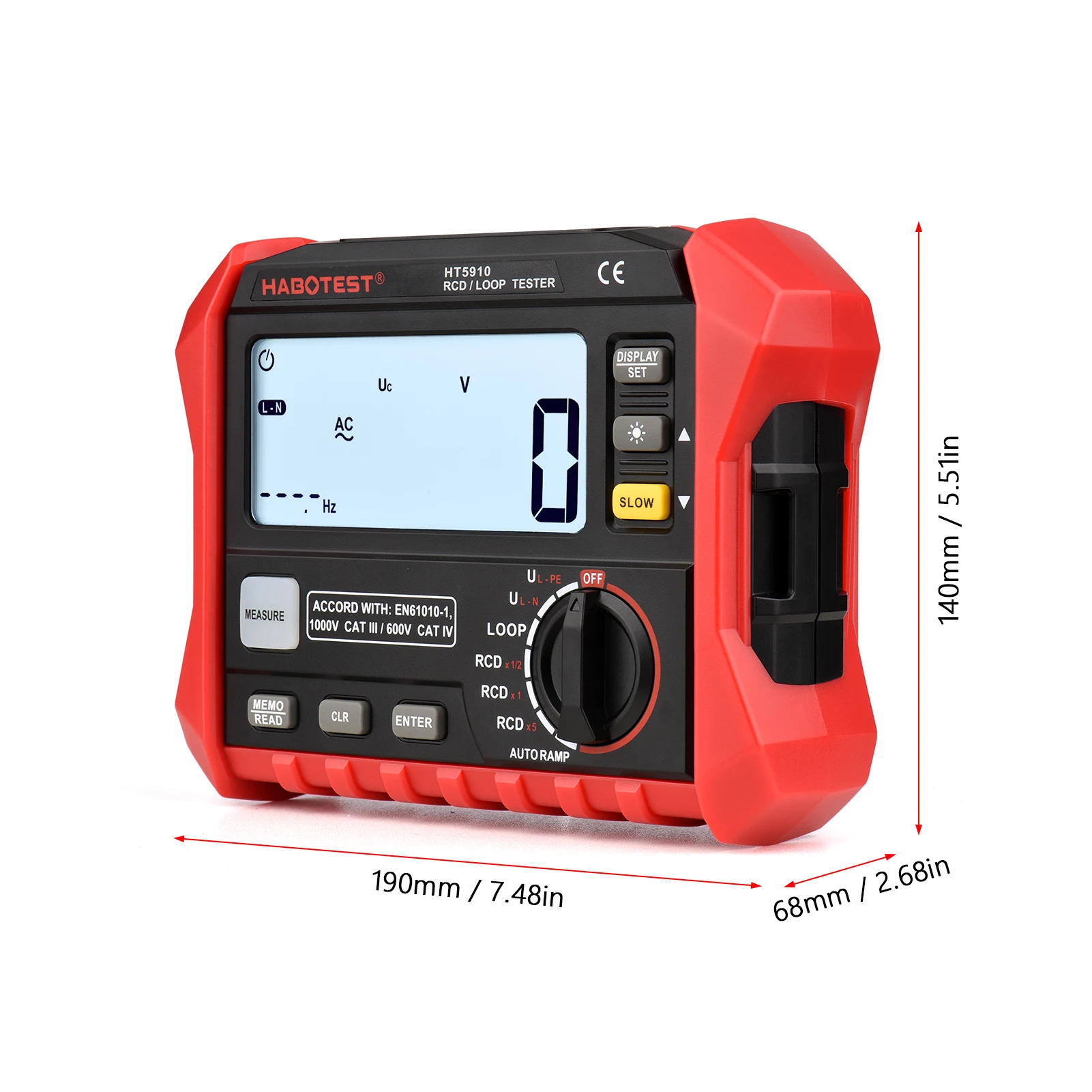 Цифровой измеритель сопротивления HT5910 с ЖК-дисплеем 4 7 дюйма тестер