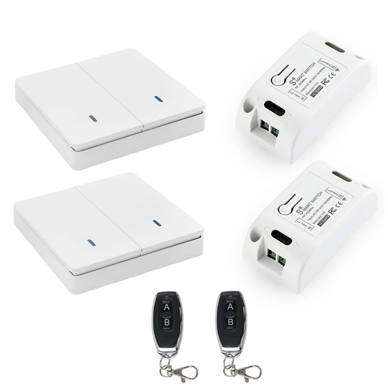 

Беспроводной смарт светильник ель света ABHG RF 433 МГц, управление светом, Интеллектуальный переключатель переменного тока 90-250 В, 10 А, модуль (2 ...