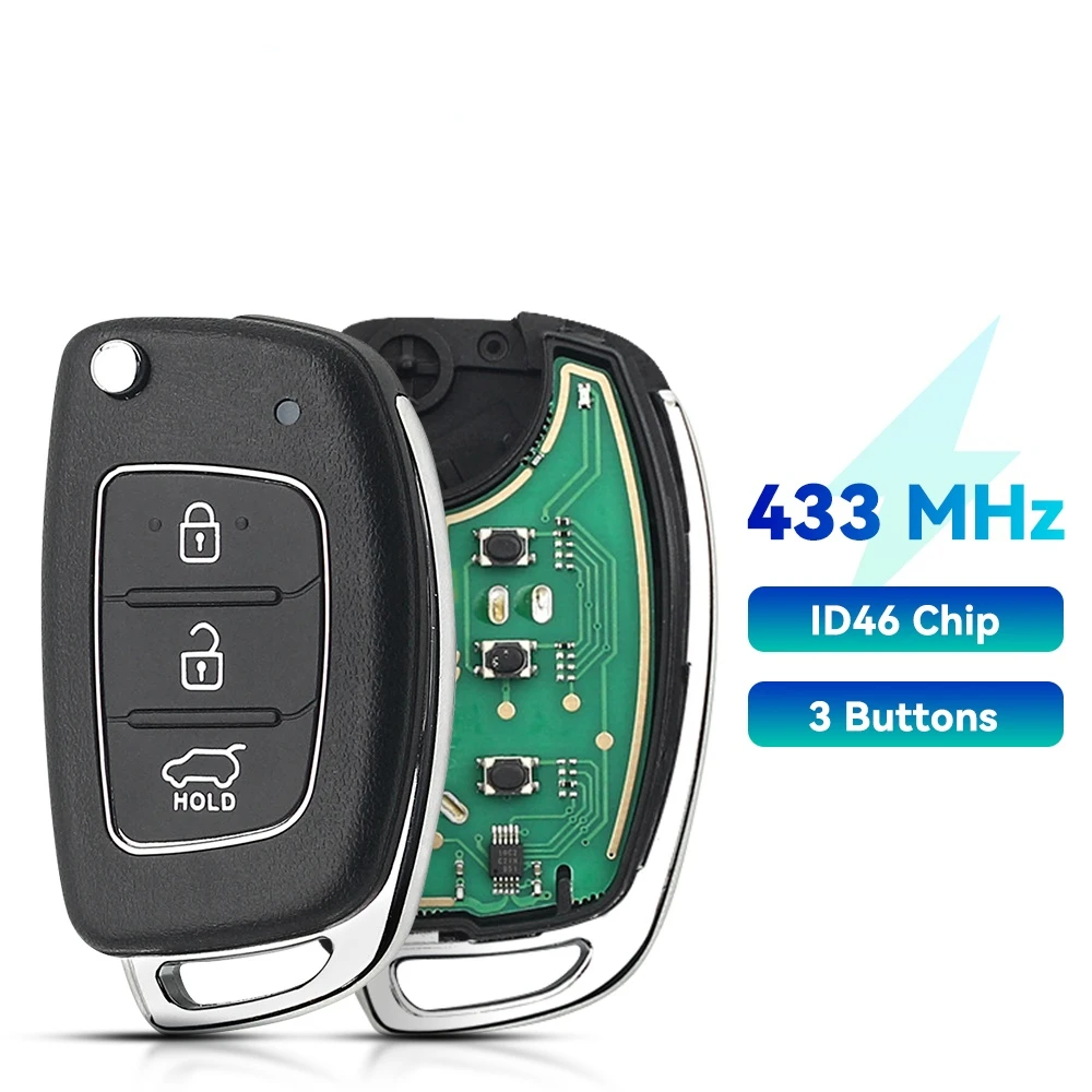 

KEYYOU автомобильный пульт дистанционного управления для Hyundai Accent Ix35 IX45 I30 Solaris Tucson I20 Santa Fe 433 МГц ID46 чип