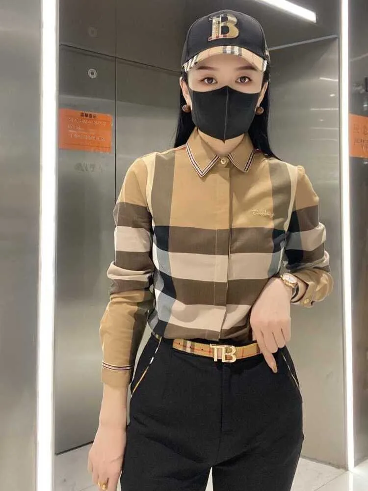 Spring and Autumn New High end Stripe Shirts Women clothes Casual All-matching Top High-End Fashion Western Sle Fashionable...