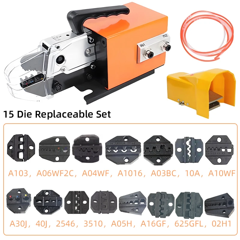 

Пневматическая обжимная машина для клемм 1.3Т с 15 штампами