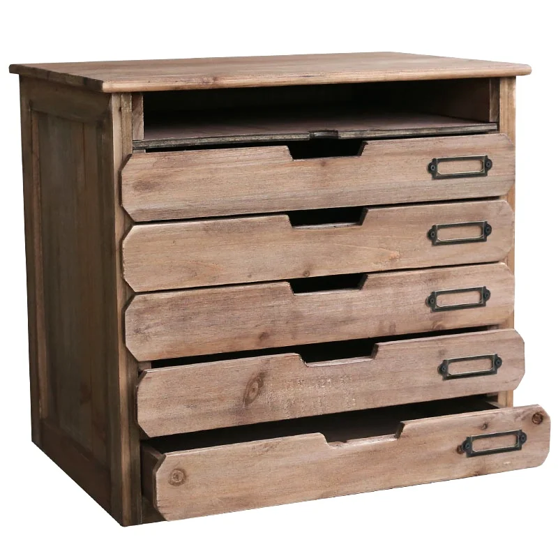 

Wooden Office Desktop A4 File Stationery Storage Box Multi-Layer Classification Drawer Solid Wood