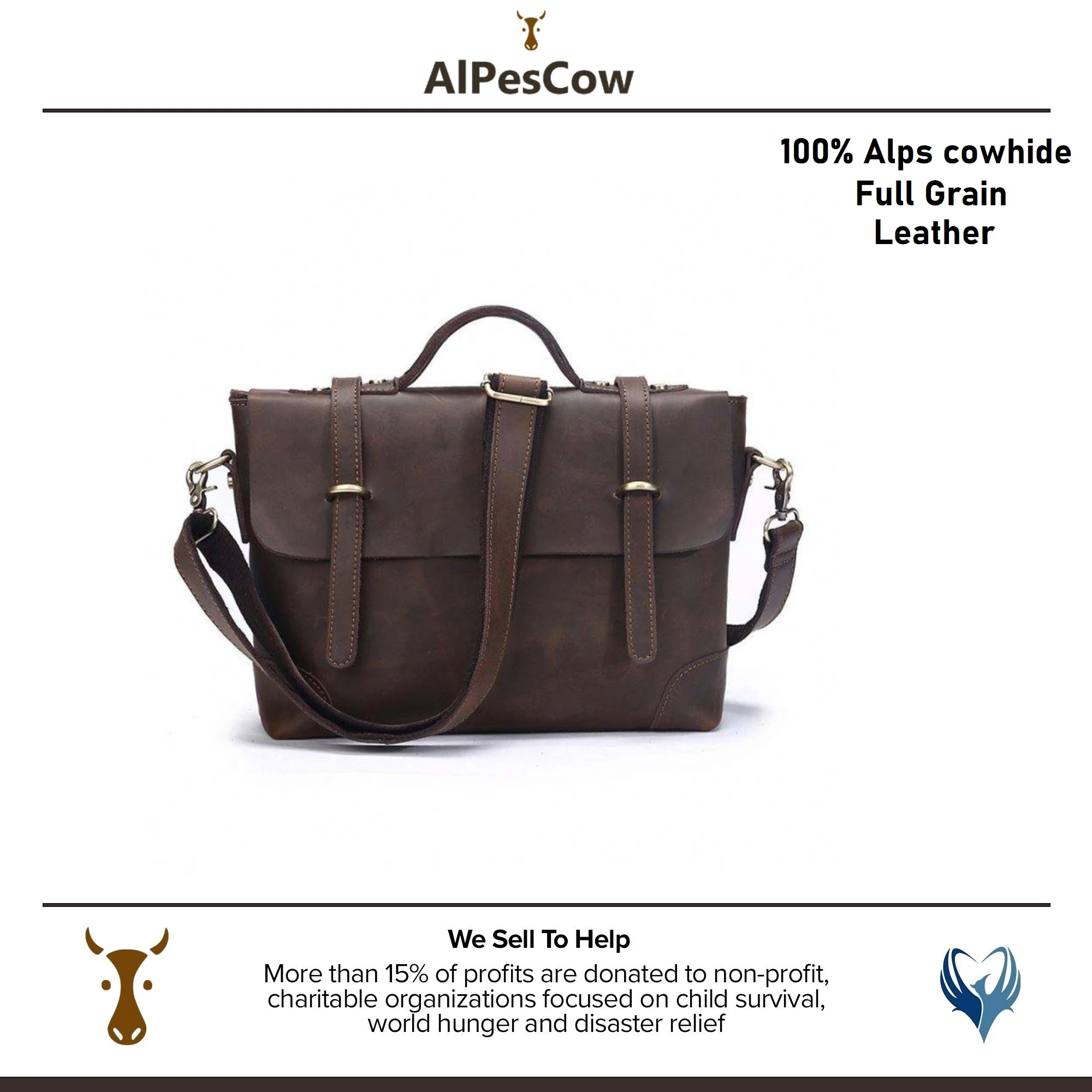 Men's 100% Alps Cowhide High Quality Briefcase Genuine Leather Laptop Bag For Man Luxury Formal Designer Business Handbags