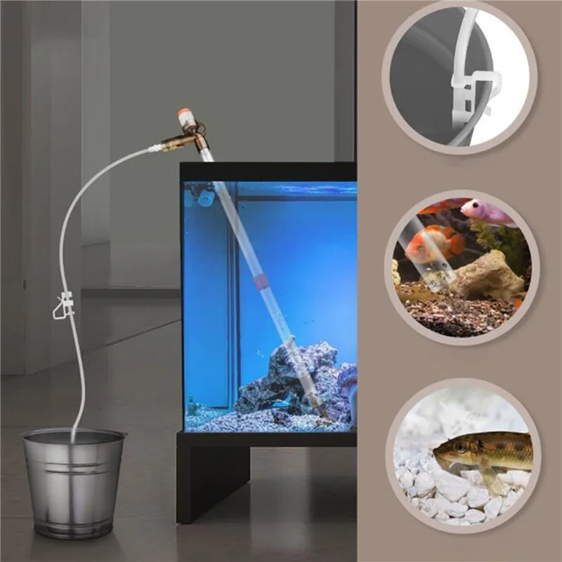 

New Aquarium Water Changer Manual Suction Device Sand Washing Pump Siphon Cleaning Tool