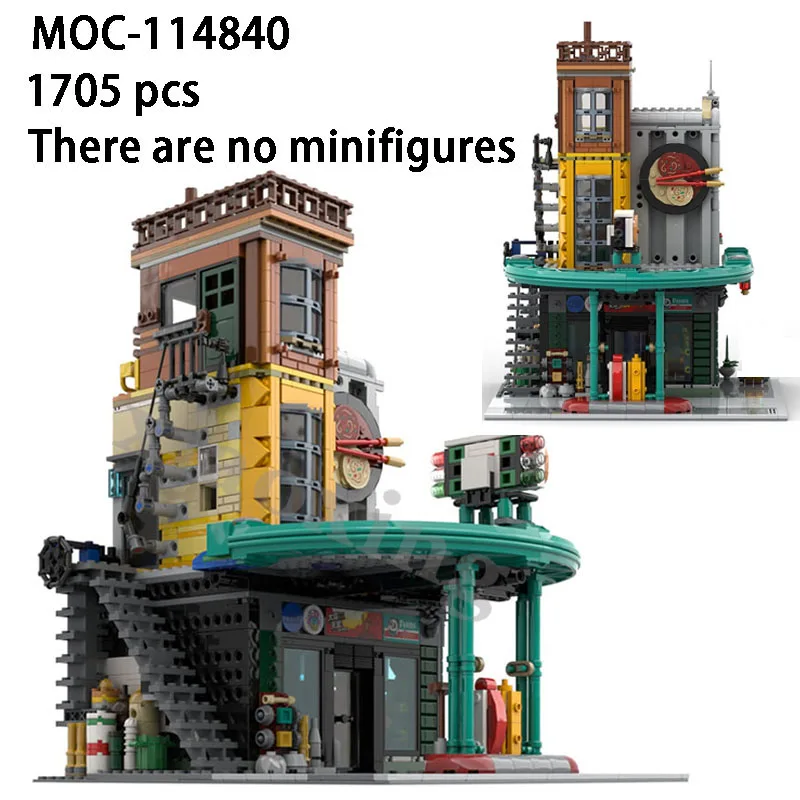 

New Street View MOC-114840 Gas Station Brick Building Puzzle Assembly Building Block Toy Gift Adult Children Education Toy