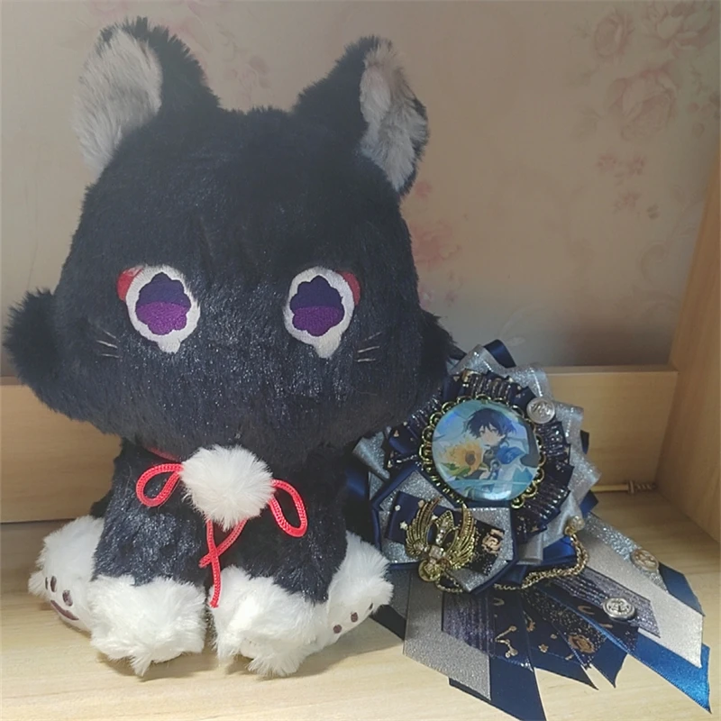 

Ударная Шариковая игрушка Genshin, плюшевая Милая Пушистая кошка Scarameow Scaramouche, плюшевые успокаивающие куклы, реквизит для косплея, подарки на день рождения