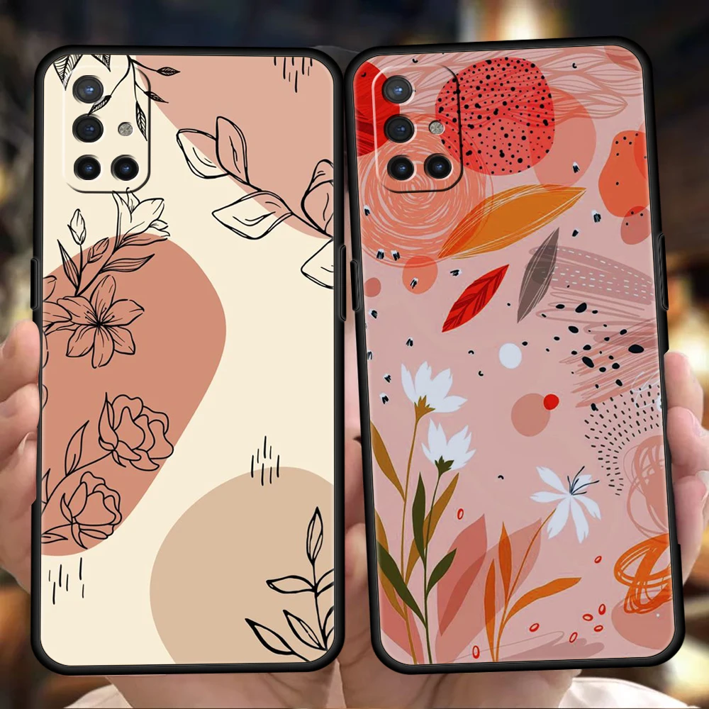 

Line Art Sketch Flower Luxury Phone Case For Oneplus Nord N100 N200 N10 10 7 8 9 7T 8T 9R 9RT CE 2 Z Pro 5G Fundas Silicon Cover