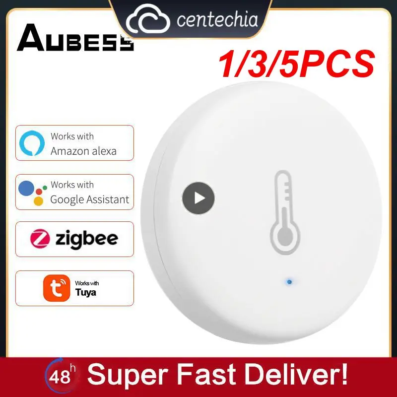 

1/3/5PCS Tuya Smart ZigBee 3.0 Smart Temperature And Humidity Sensor Battery Powered Security With Tuya Smart Life App Alexa