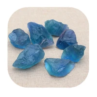 wholesale raw semi precious stone natural quartz blue fluorite rough stone for home decoration100g