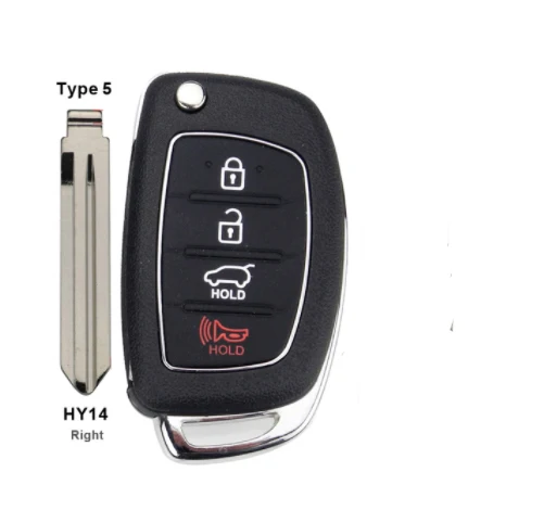 

Чехол для автомобильного ключа-пульта, для Hyundai HB20 SANTA FE IX35 IX45 HY14/HY20/TOY40 Blade