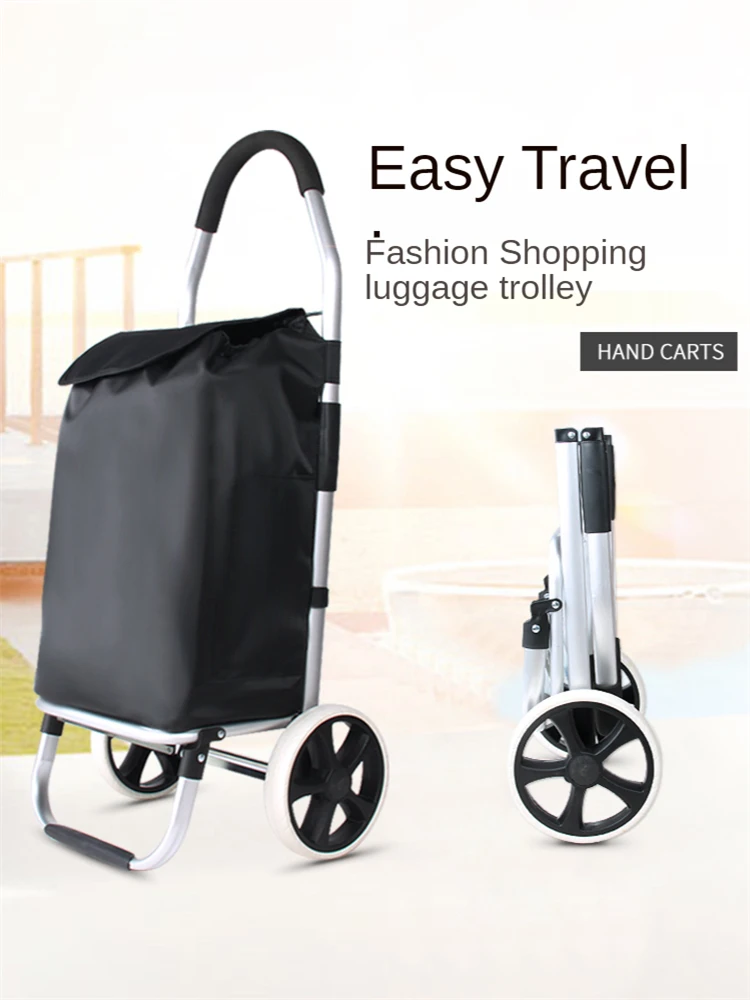 Бытовая корзина для покупок продуктовая маленькая тележка Складная портативная