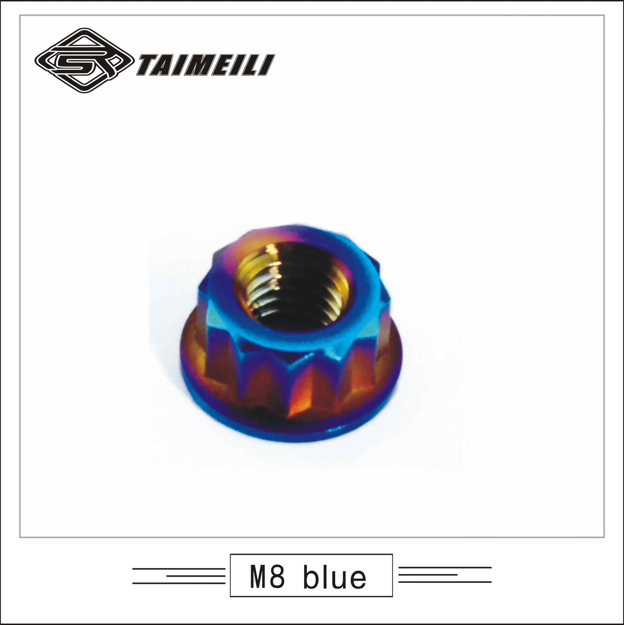 

1 шт. staimeili Фланцевая гайка из титанового сплава 12 точечная гайка M8 m10p1.25 Модифицированная гайка для ремонта