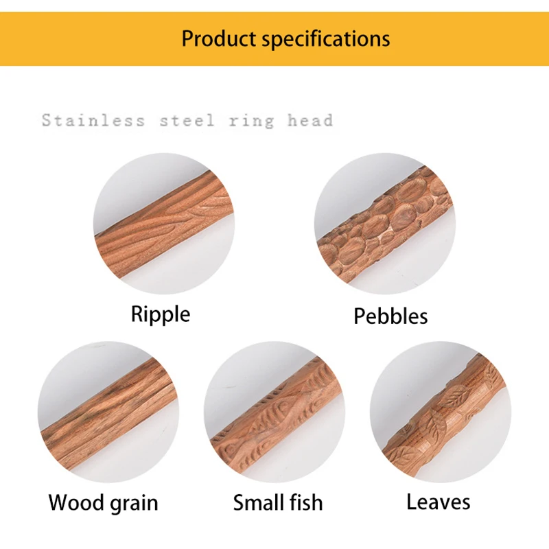 Инструменты для гончарного дела Деревянные ручные ролики глиняного штампа Ролик