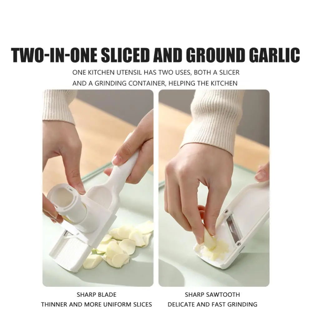 

2/4/5PCS Multifunction Sharp Knife Ginger Slicing Grinding Tool 2 In 1 Cutter Garlic Slicer Portable Garlic Grinding Tool