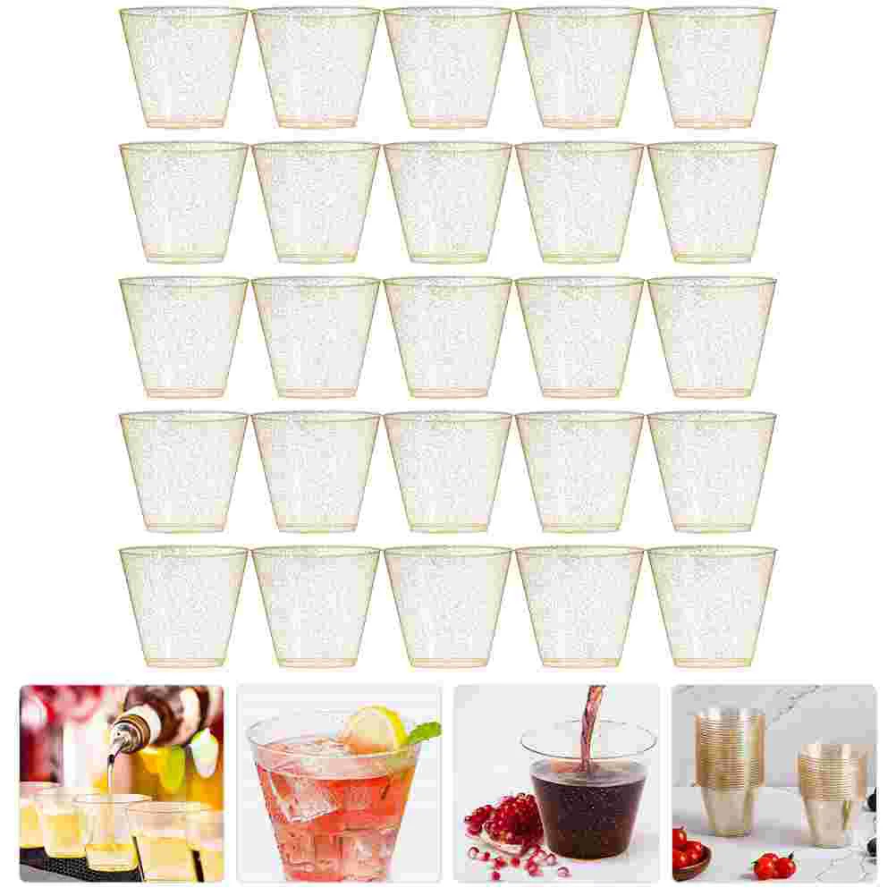 

25 Pcs Dessert Cup Drinking Glasses Ice Cream Decorate Appetizer Serving Ps Small Beverage Cups Disposable Juice