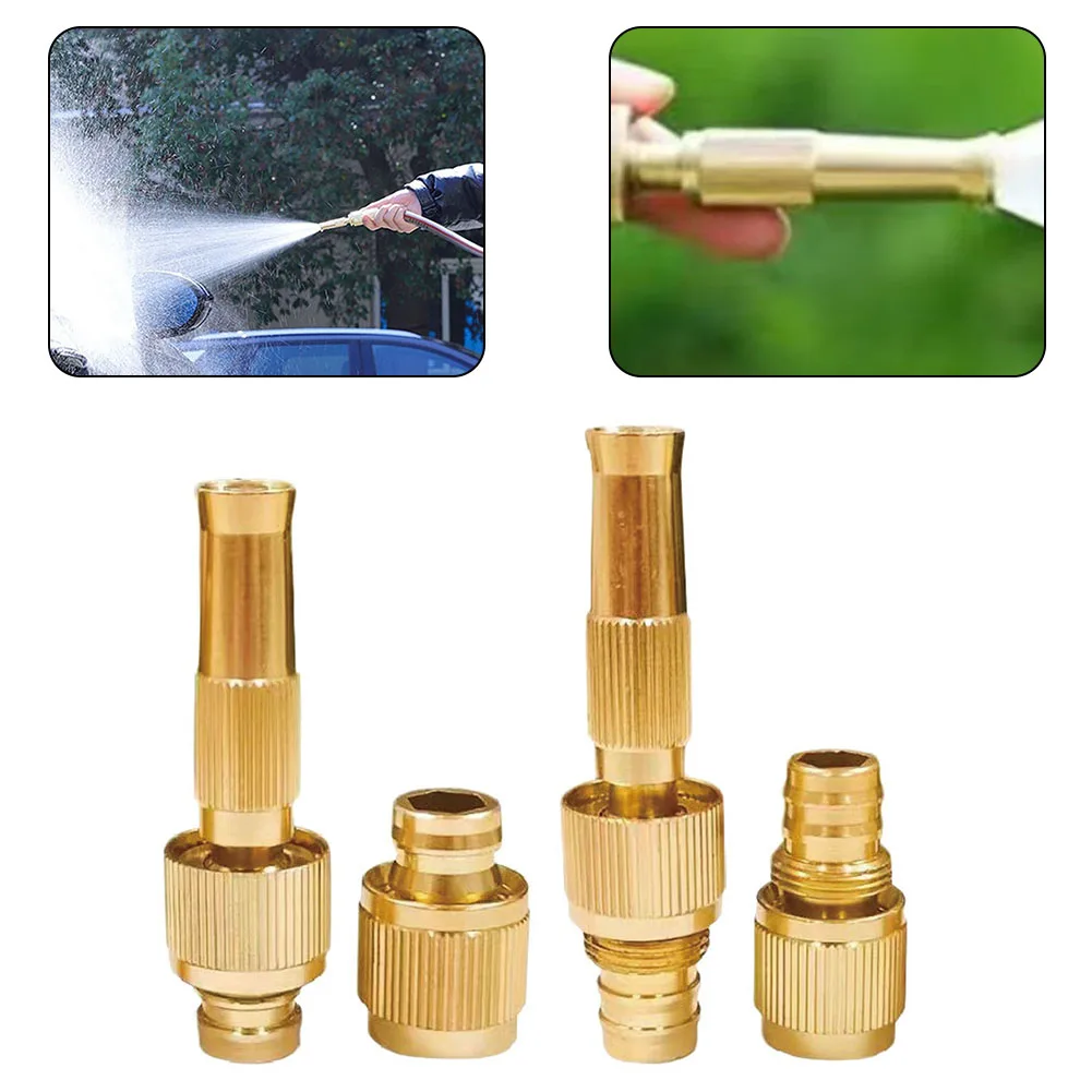 

G1/2 G3/4 Adjustable Garden Hose Nozzle Sprayer High Pressure Direct Injection Adjustable Garden Sprinkler Cleaning Watering