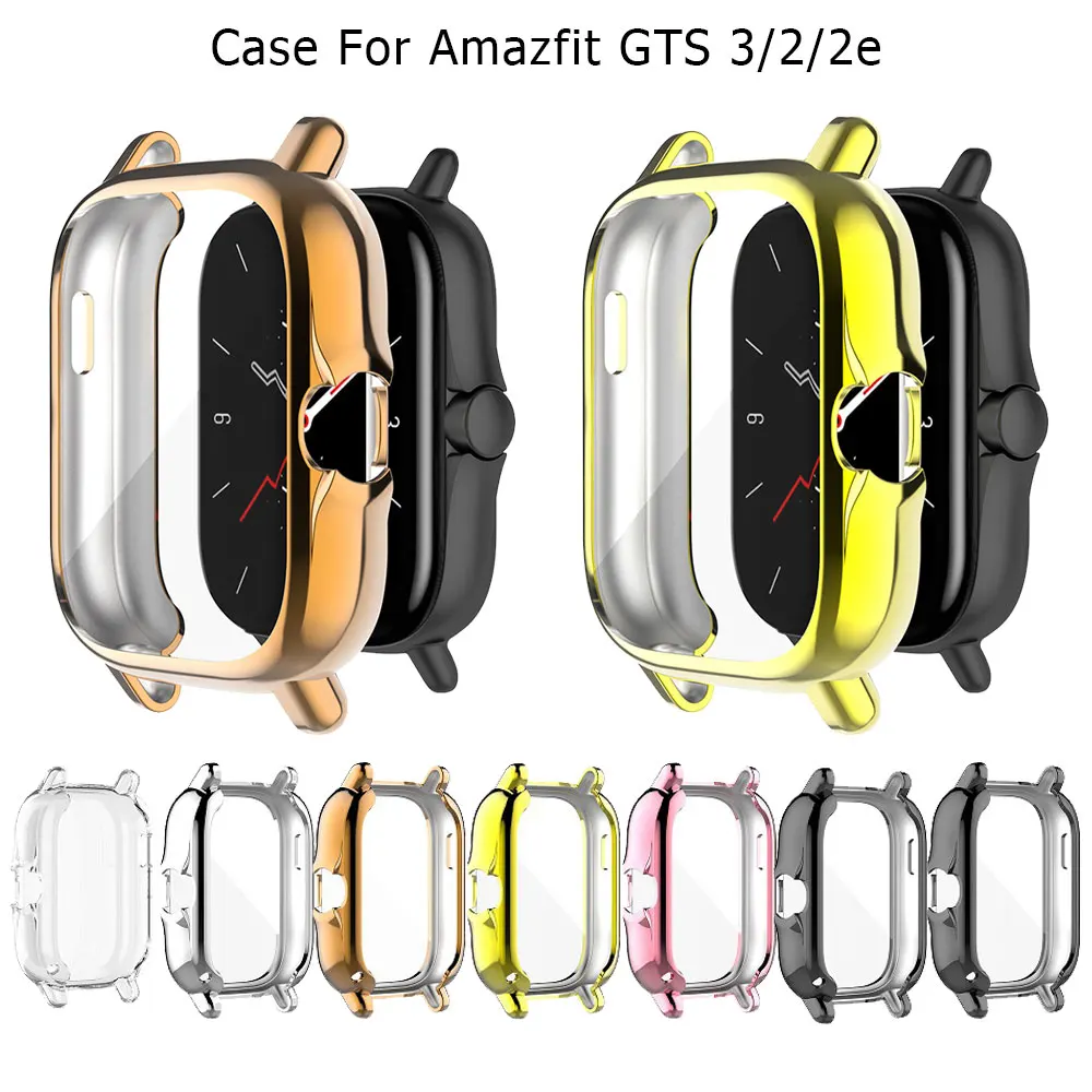 

Чехол из ТПУ с мягкой рамкой, стекло для экрана для Amazfit GTS 3, защитный чехол, чехол для смарт-часов Amazfit GTS2/2e, защитный бампер