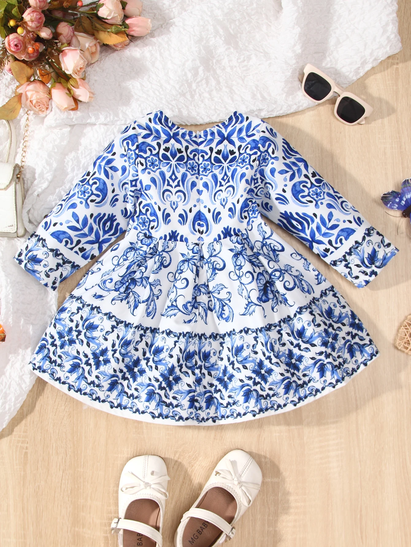 Весенне-осеннее платье в китайском стиле для девочек BEIZIMENG