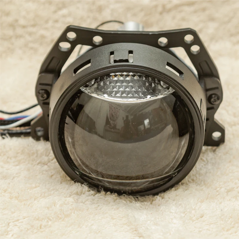 

Factory Price Auto Car Head Light 55w 3.0 Inch Bi LED Projector Lens double Beam Projector Lens Headlight