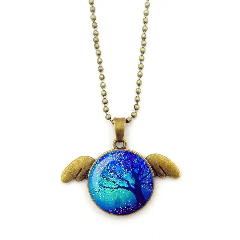 Синее Дерево жизни для женщин подарок вечерние супер дешевые ювелирные изделия