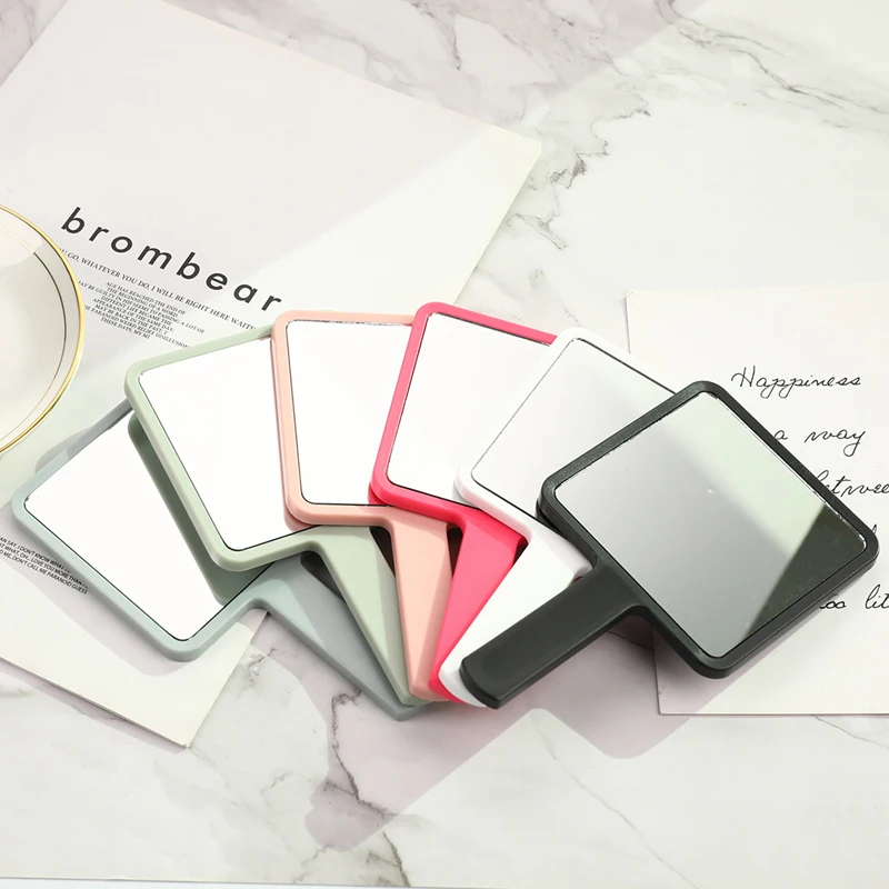 1 шт. квадратное ручное зеркало для макияжа с ручкой компактные зеркала