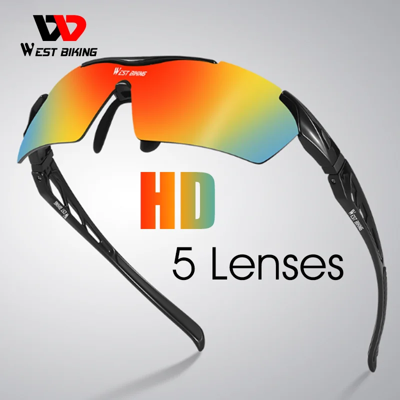 

WEST BIKING Polarized Lens Cycling Glasses MTB Road Bike Cycling Sunglasses Fishing Motorcycle Bicycle Glasses Men Women