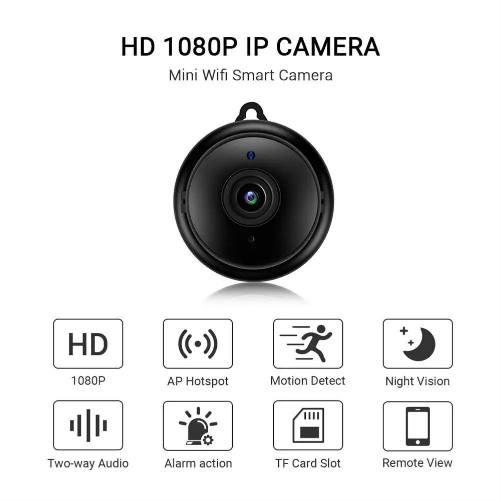 

Hd 1080p Wireless Mini Wifi Ip Camera Indoor Camcorder Night Vision Two-way Audio Motion Detection Baby Monitor V380