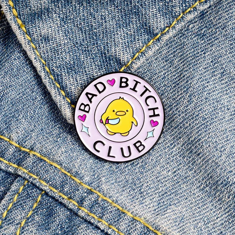 

Cool Dog Club Enamel Brooches Wholesale Cute Dog Small Duck Round Alloy Badge Backpack Shirt Collar Jewellery Pins for Friend