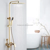 gold plated bathroom mixer bath tub copper mixing control valve wall mounted shower faucet concealed faucet
