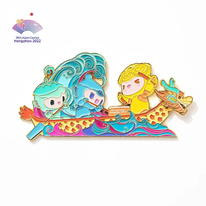 

Hangzhou Asian Games Asian Games mascot Race Dragon Boat refrigerator sticker personalized creative magnet pendant magnetic