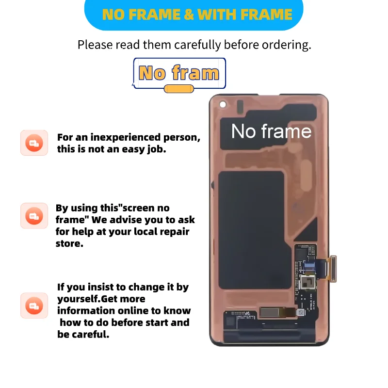 Najtaniej Oryginalny AMOLED S10 LCD Do Samsung S10 Plus Wyświetlacz G973 G973F/DS Ekran Dotykowy Digitizer Galaxy S10 G9750 G975F LCD Z Kropkami