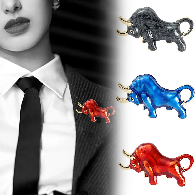 1 шт. изысканные булавки для официальной одежды Дуэль бык индивидуальный значок с отворотом сумка мультяшное ювелирное изделие подарок для детей друзей
