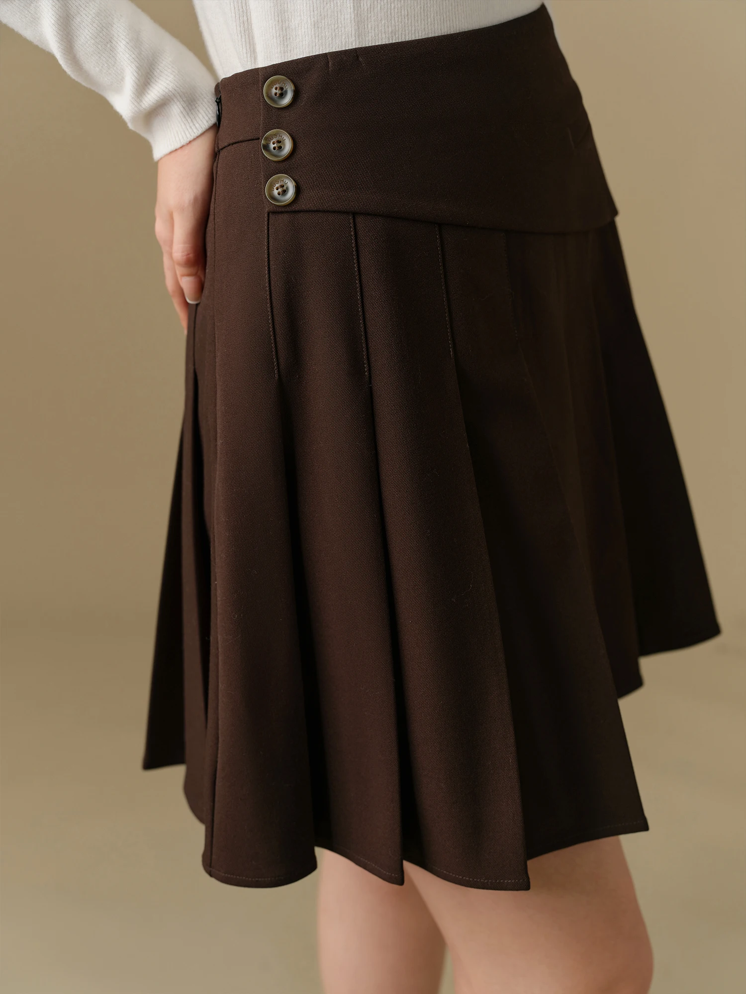 DUSHU размера плюс нестандартная Повседневная плиссированная юбка для зимы 2024