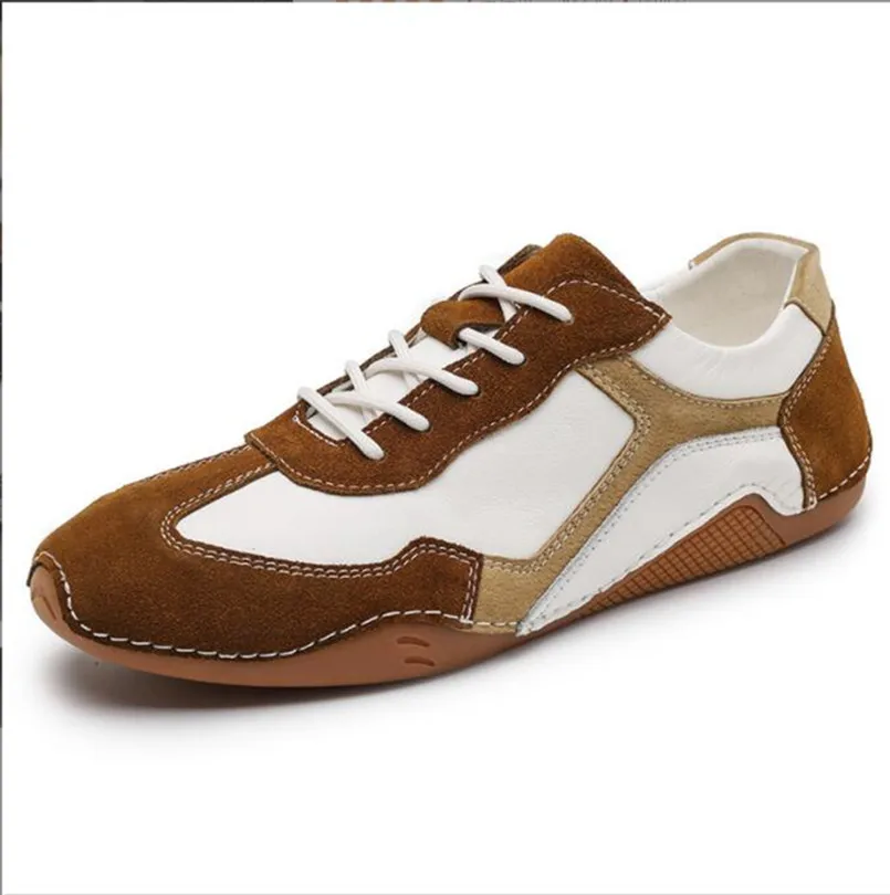

Mens Casual Shoes High Quality Outdoor Comfortable Hiking Shoes Non-Slip Trainers GENUINE Leather Man Footwear Zapatillas Hombre
