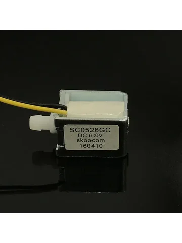 SKOOCOM SC0526GC DC 6 В мини электрический электромагнитный воздушный клапан постоянного тока N/C нормально закрытый выпускной клапан для массажера сфигмоманометра