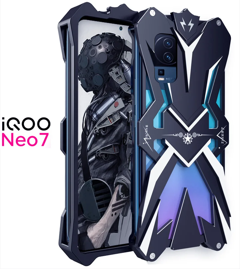 

Metal Steel Machinery Series Cases New Thor For VIVO IQOO Neo 7 Heavy Duty Armor Aluminum Phone For Iqoo Neo7 Neo 7 Case Cover