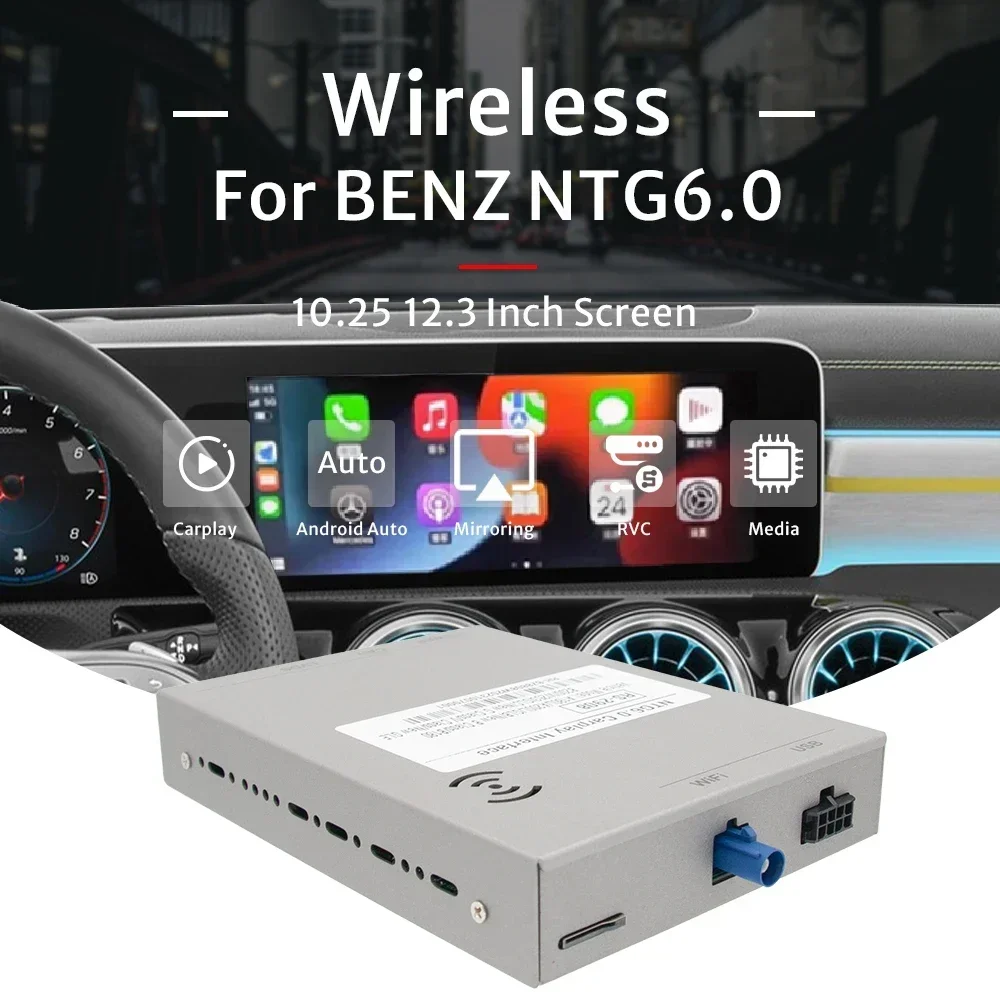 Беспроводной модуль A pple CarPlay AirPlay Android Auto Car Play для Mercedes Benz NTG6.0 GLS GLE GLB W253 GLC 2020+
