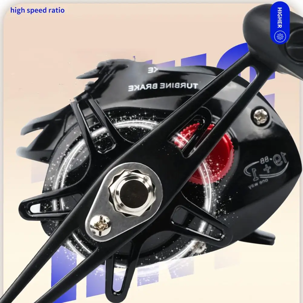 

Baitcasting Fishing Reel 18+1 Shielded Ball Bearings 8.1:1 Gear Ratio Magnetic Brake System Low-profile Reel