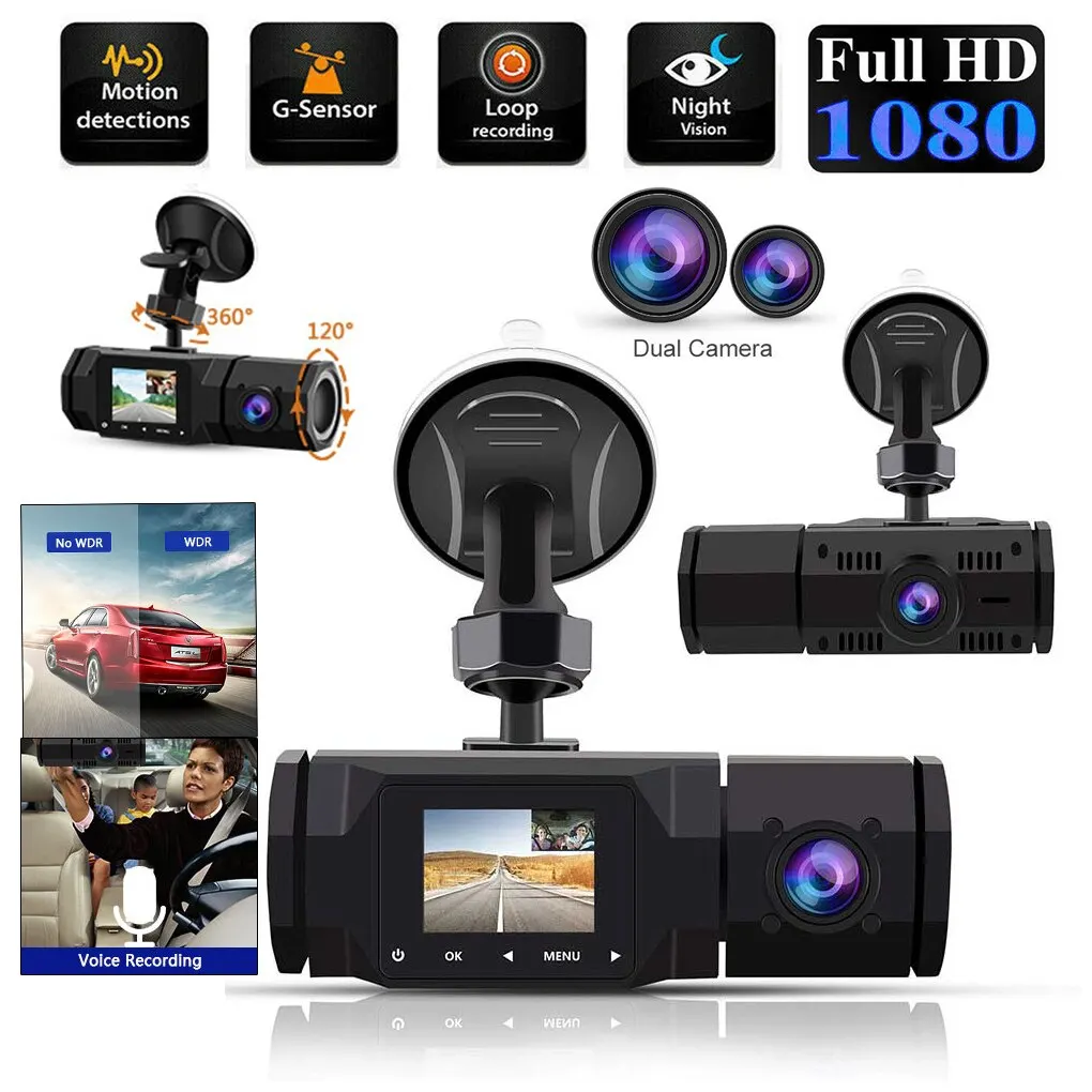 

Car Driving Recorder Inch Mini DVR Dashcam Professional Box 1080P Dash Cam Wear-resistant Accessories Wide Compatibility
