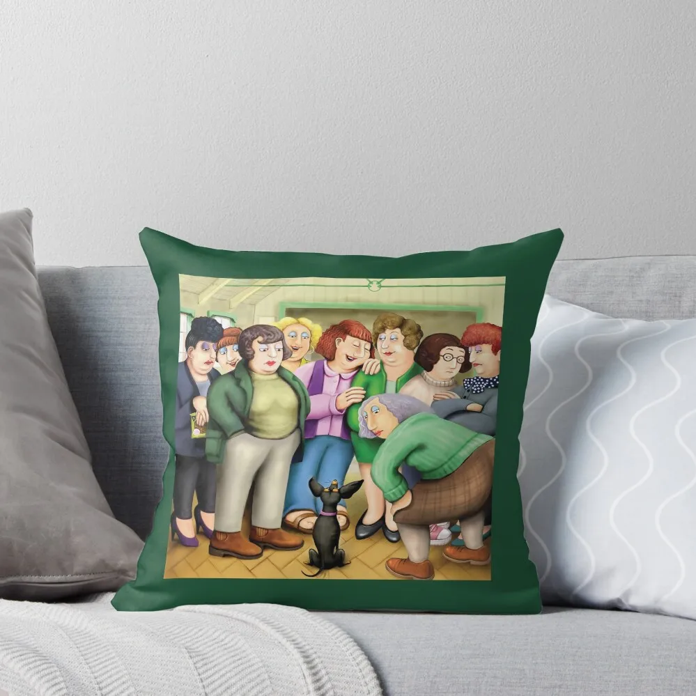 Kevin Brockbank imagines Beryl Cook's dog show женские диванные подушки для дивана