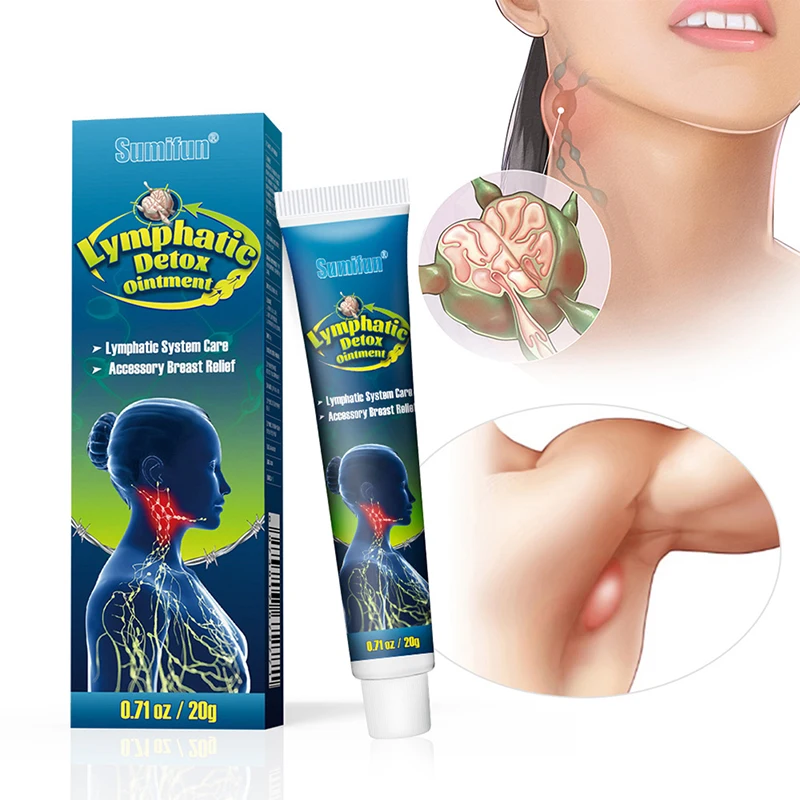 

Лимфатическая лампа, эффективная лечебная мазь для шеи, против отеков, трав, Лимфатический крем, медицинский пластырь для здоровья тела, 20 г